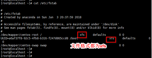 Linux查看磁盘分区格式或者文件系统