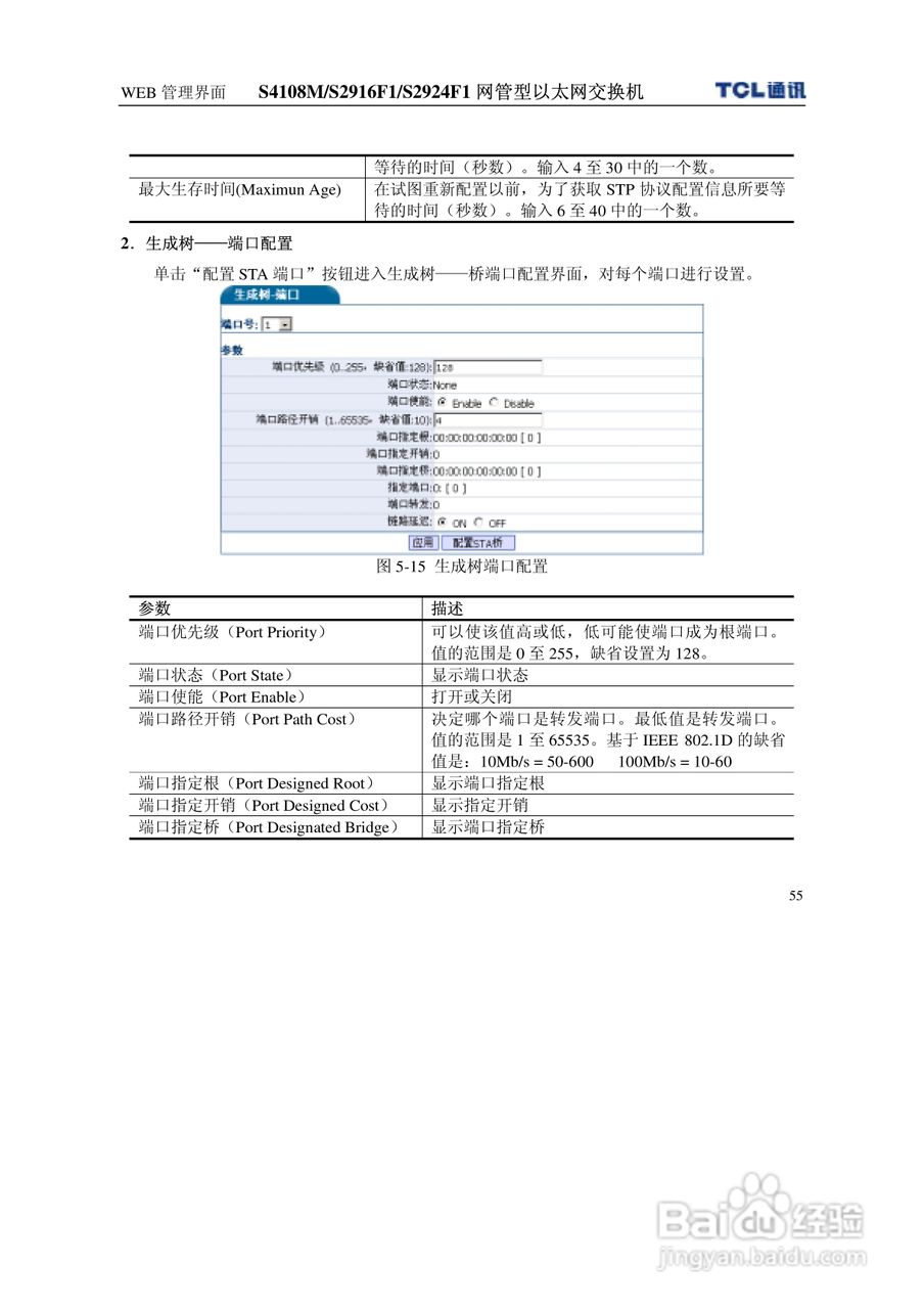TCL S4108MS2916F1S2924F1网管型以太网交换机使用说明:[7]