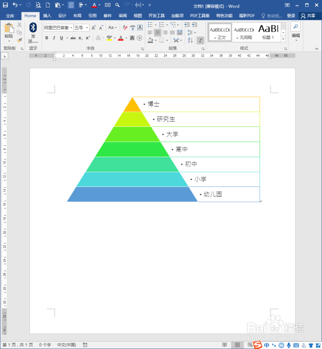 smartart金字塔图片