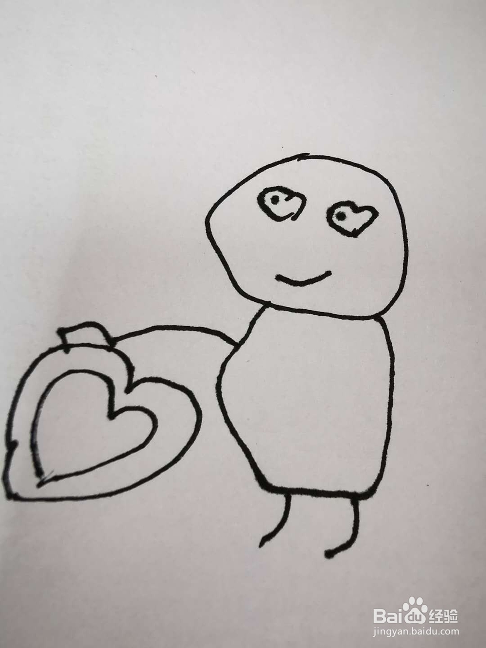 表白简笔画-表情包小丑人中的“爱你”怎么画