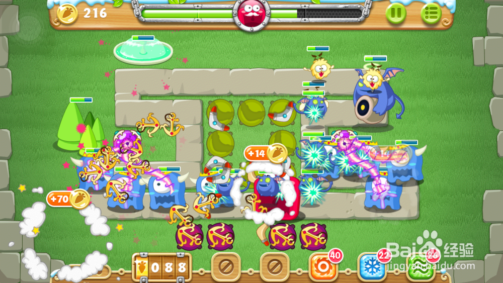 保卫萝卜2 地下庄园 D5关 金萝卜＋任务1