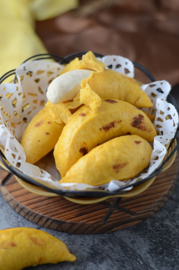 #网红美食我来做#象形香蕉馒头