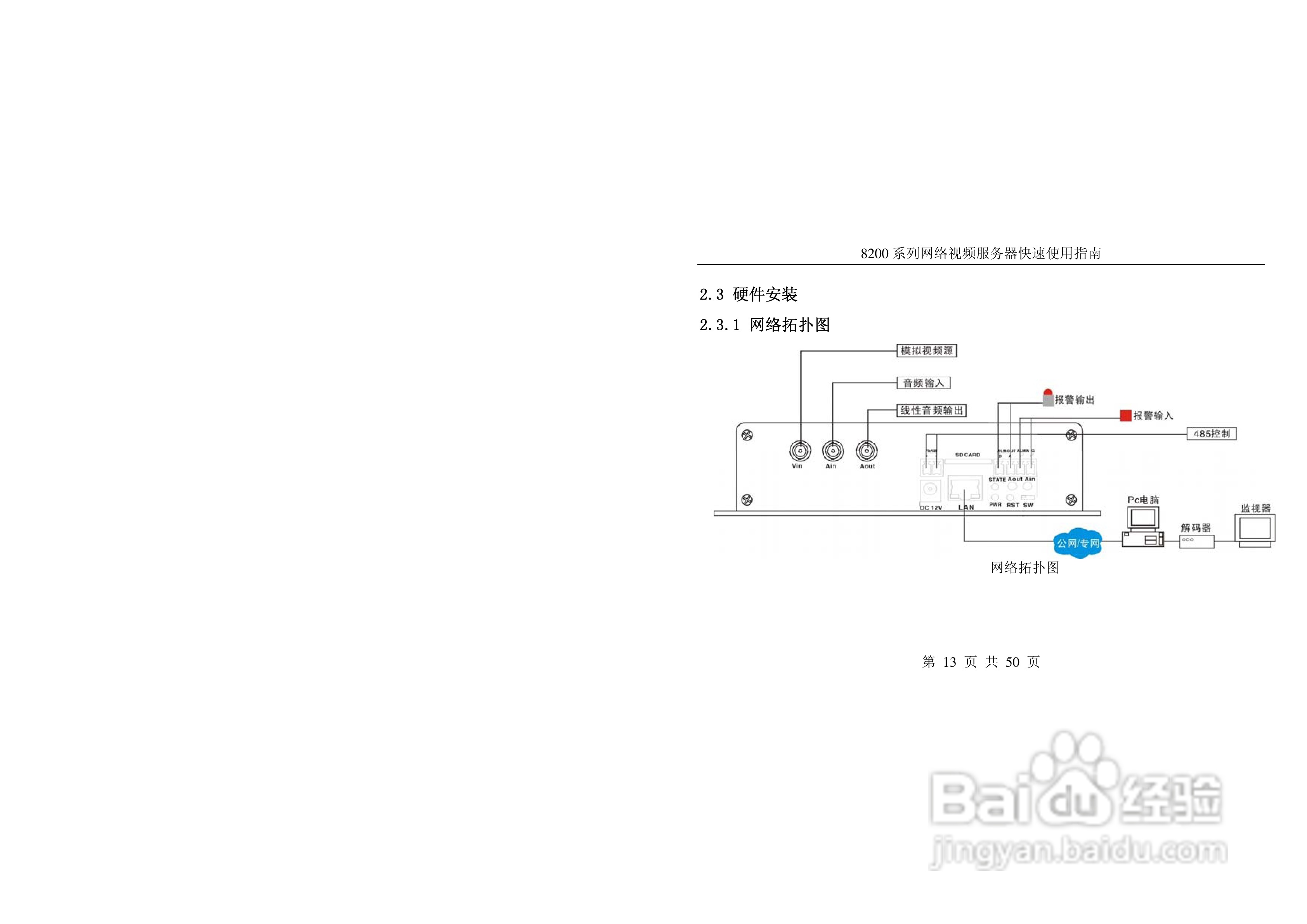 亚安8200系列网络视频服务器快速使用指南:[2]