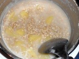 苹果燕麦粥...