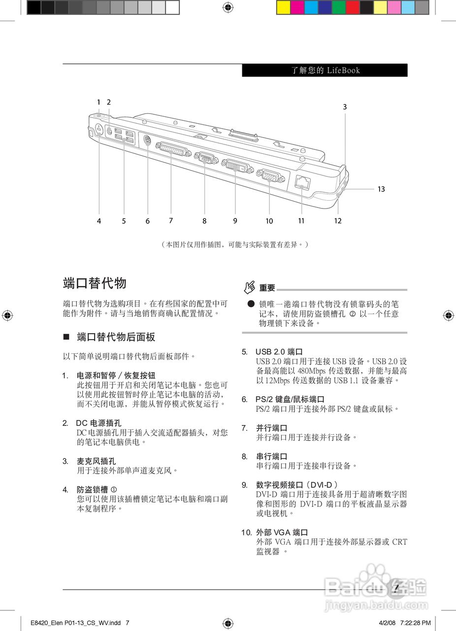 富士通E8420笔记本电脑使用说明书:[2]