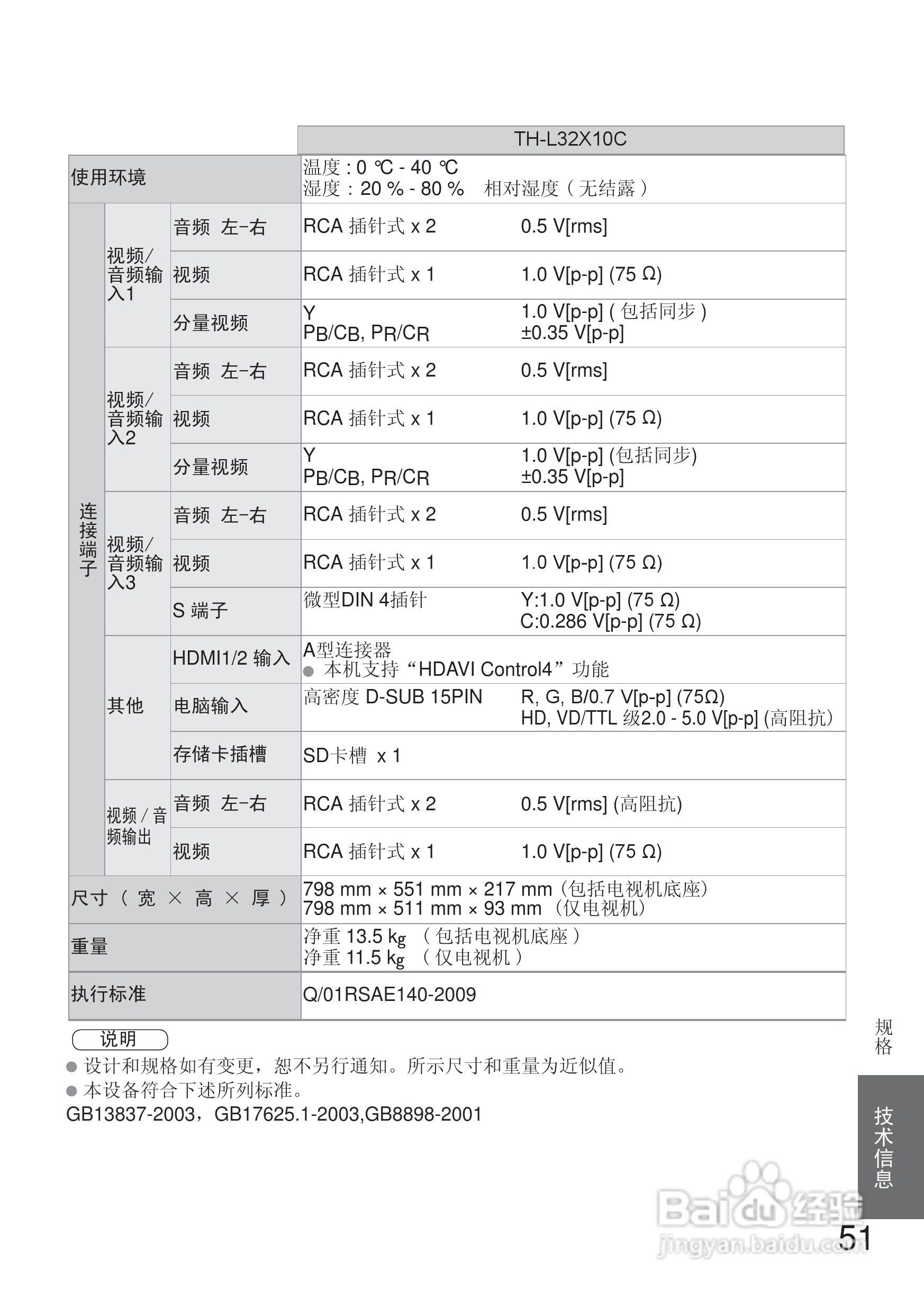 松下TH-L32X10C液晶彩电使用说明书:[6]