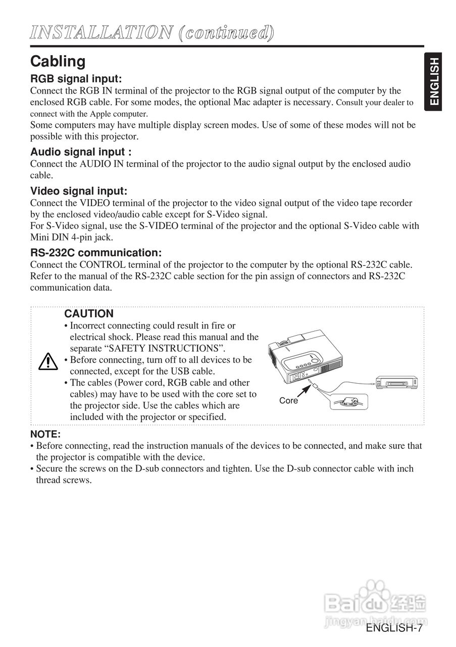 日立 C-X270W投影机说明书:[1]