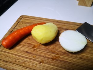 咖喱榨菜鸡丁双拼饭的做法