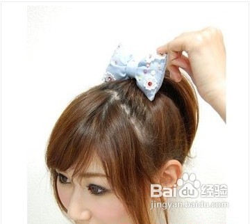 中长发怎么扎花苞头