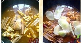 菜谱家常菜图片做法：[2]腐竹焖鱼块做法