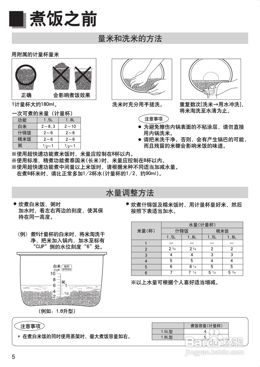 松下SR-CMA18电饭煲使用说明书