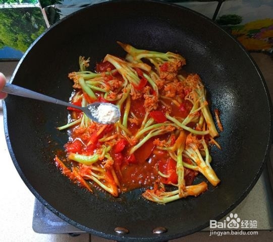 怎么做西红柿焖有机花菜