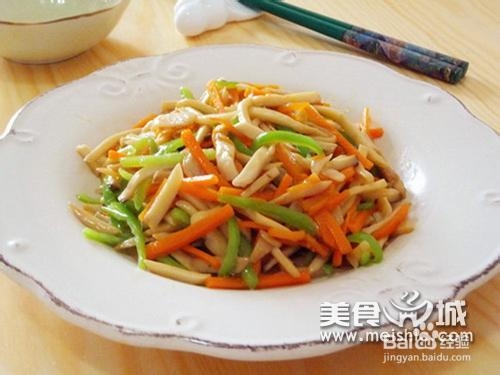 营养好吃的耗油杏鲍菇丝