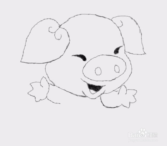 简笔画猪是怎么画的