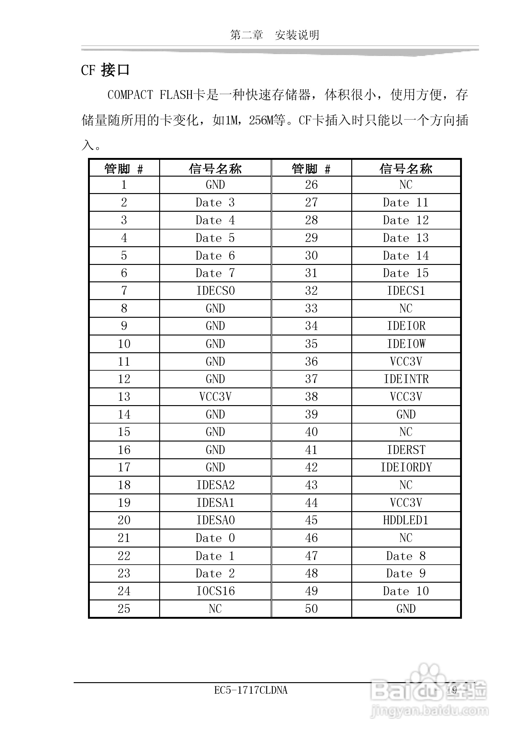 研祥EC5-1717CLDNA工业级CPU板卡说明书:[3]