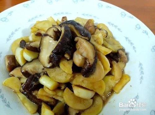 茭白炒花菇
