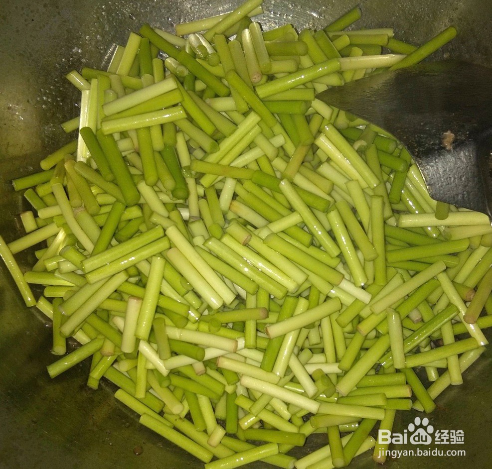 蒜苔炒肉丝的做法