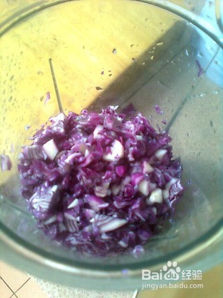 紫甘蓝梅花糕怎么做