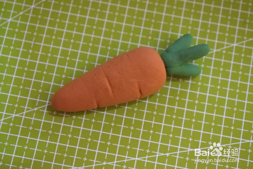 超轻粘土胡萝卜教程 超轻粘土作品胡萝卜