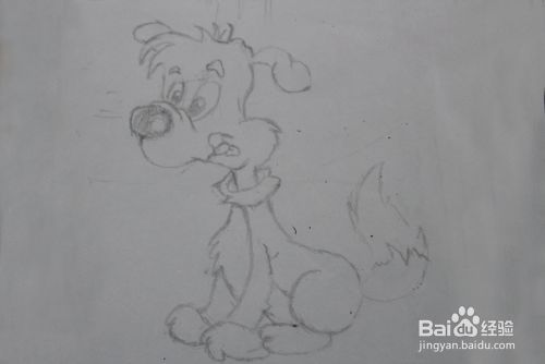 狗的画法——卡通狗的画法