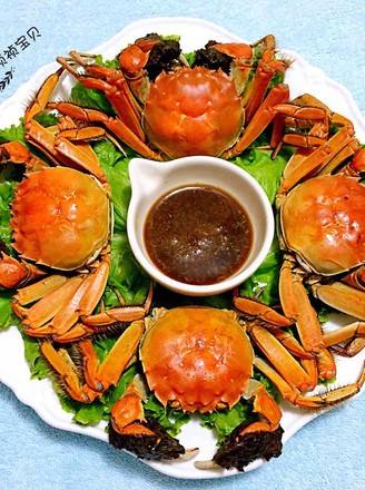 清蒸河蟹的做法