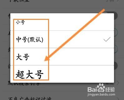 私密浏览器怎么修改字体的大小