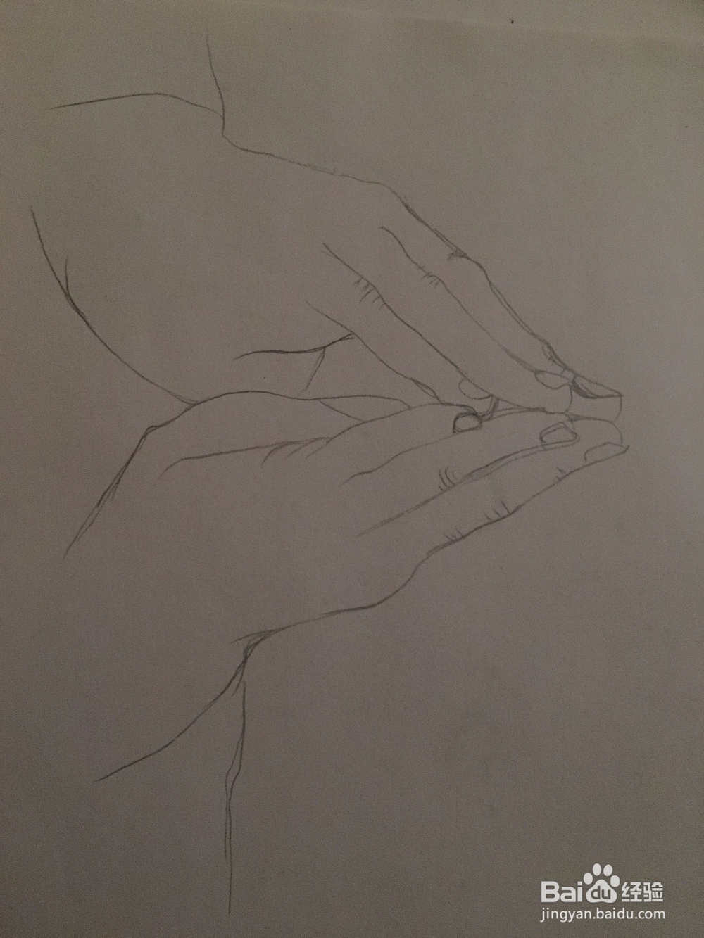 儿童简笔画：画双手合十 画双手并拢