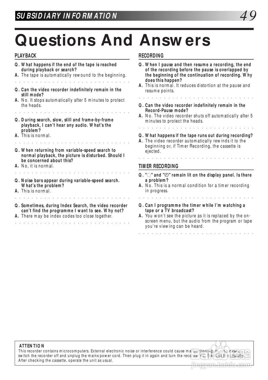 JVC HR-J770EK盒式磁带录像机说明书:[5]