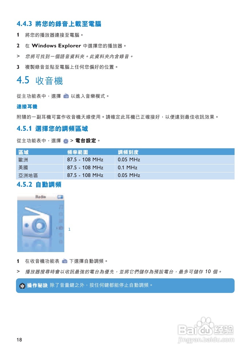 PHILIPS音频播放器SA3125说明书:[1]