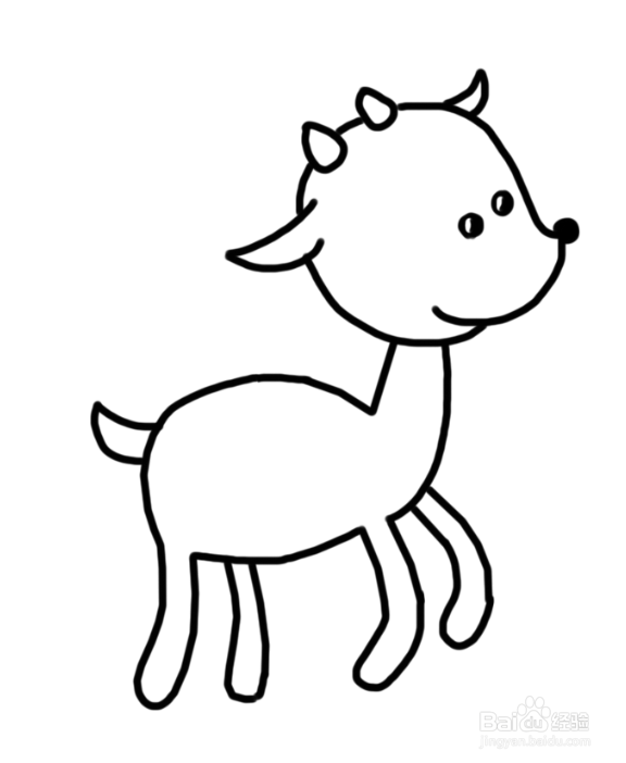 动物简笔画：梅花鹿