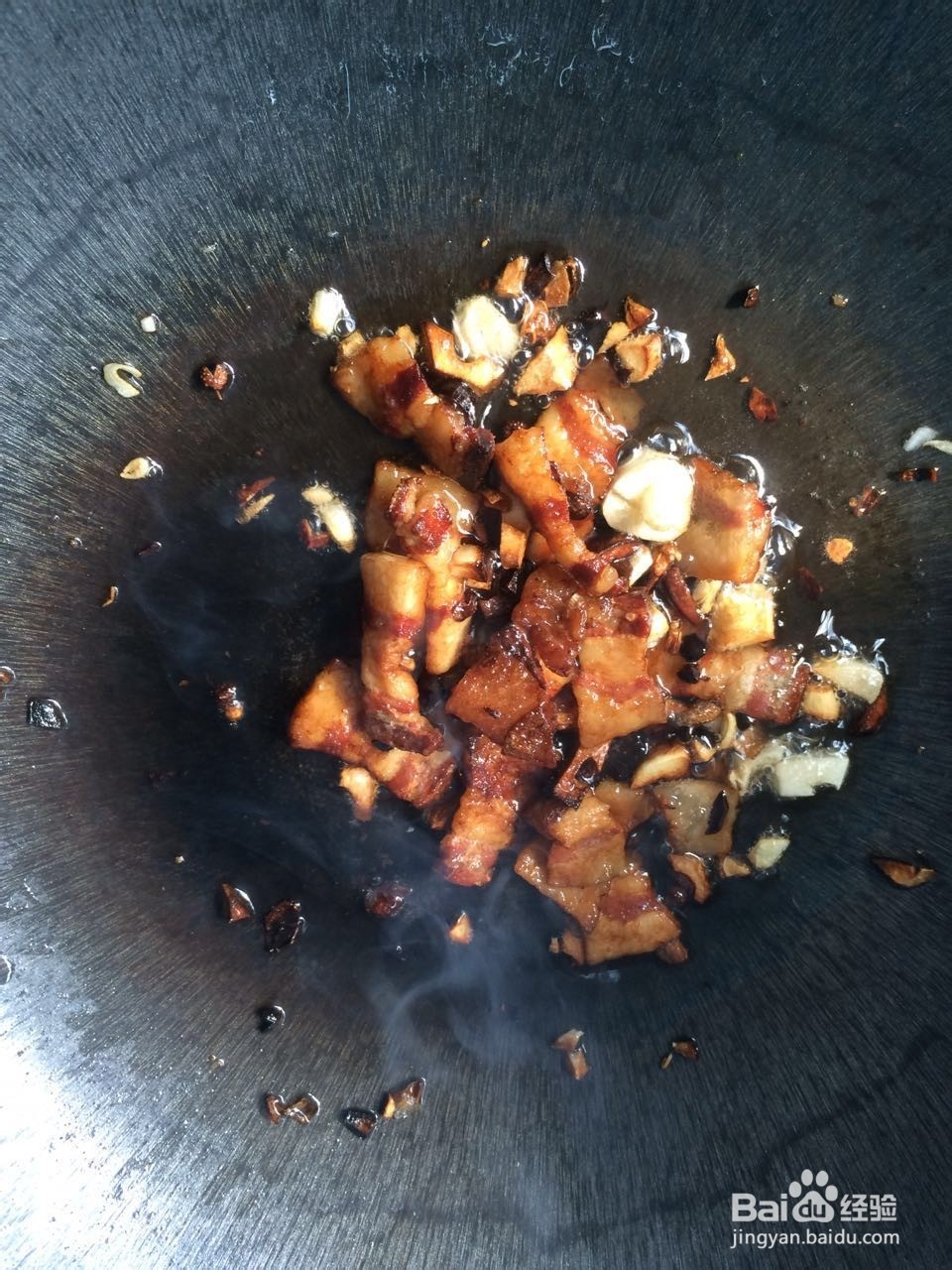 肉片炒盖菜的简易做法