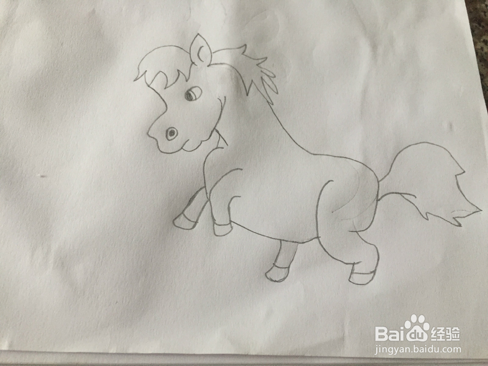 画画——画一匹奔腾的马
