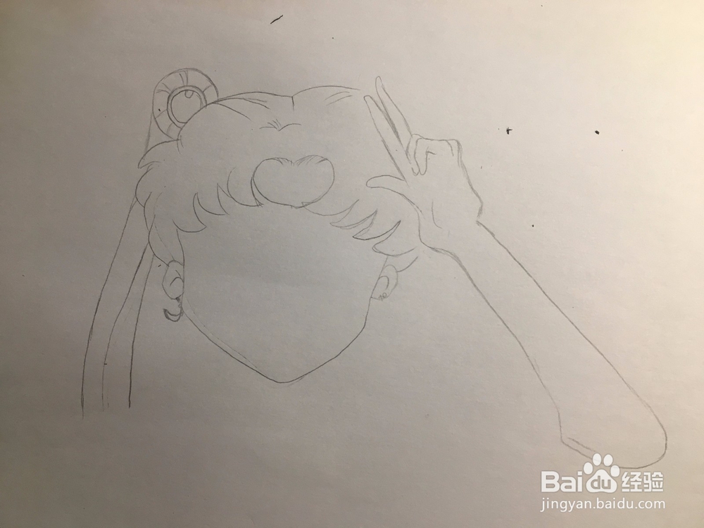 画美少女战士 美少女战士的彩色涂鸦 简笔画