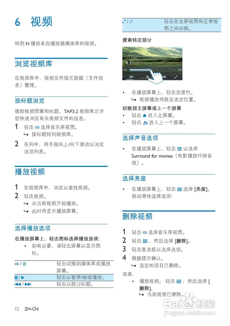 飞利浦SA4TP304RF/93 MP4播放器使用说明书:[2]