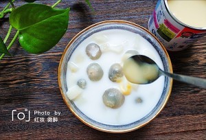 食补养生马蹄龙眼椰奶汤的做法