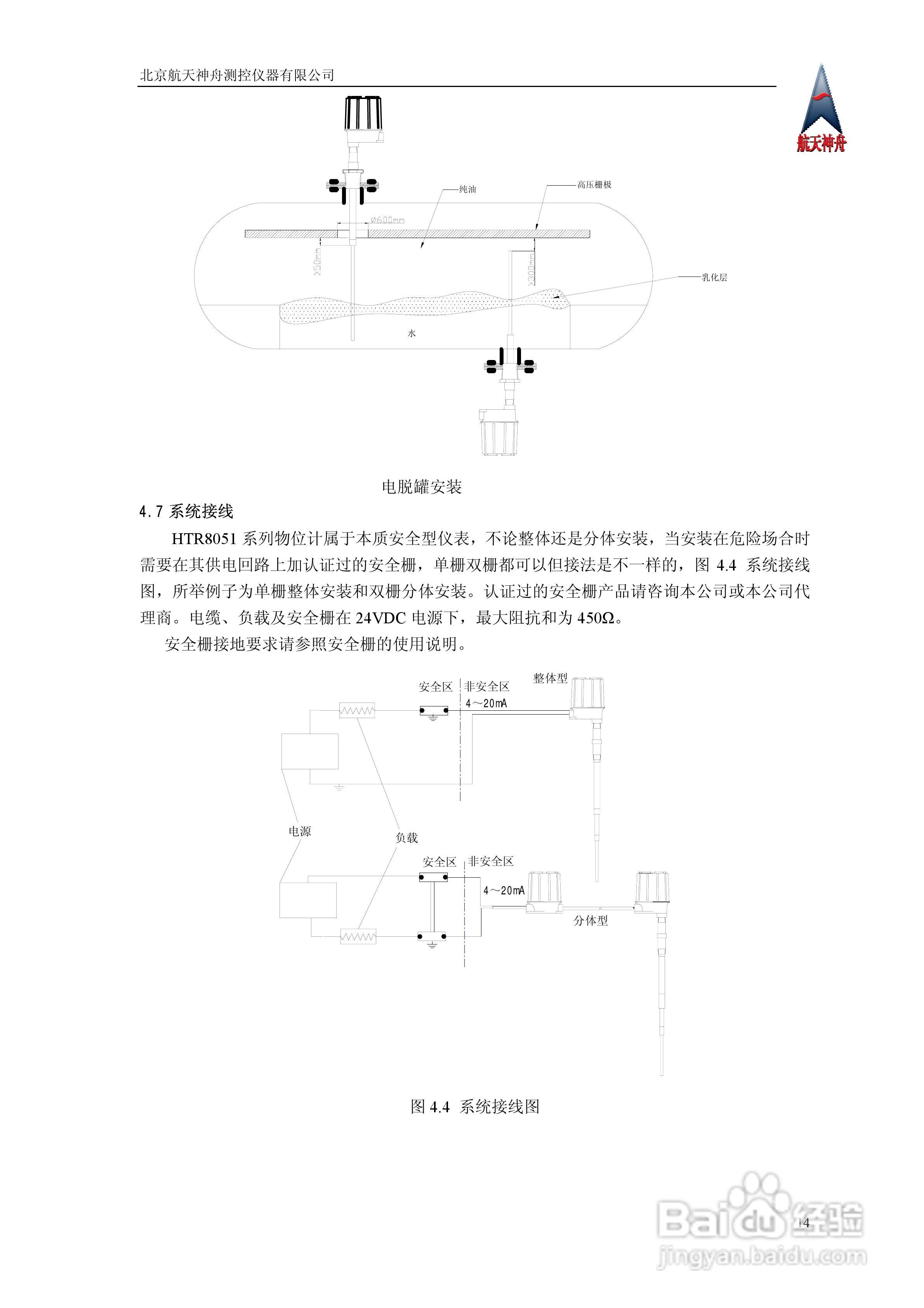 神舟HTR8051系列射频导纳连续物位计说明书:[2]