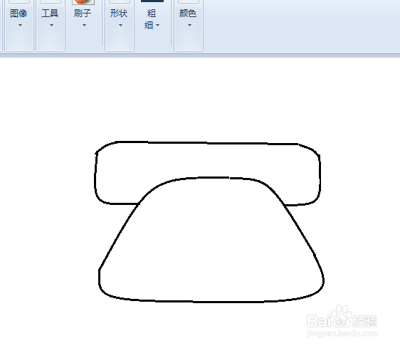 怎么用画图工具画电话？