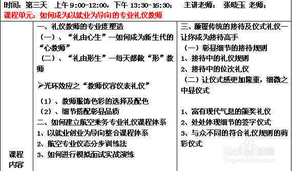 教师礼仪培训课程