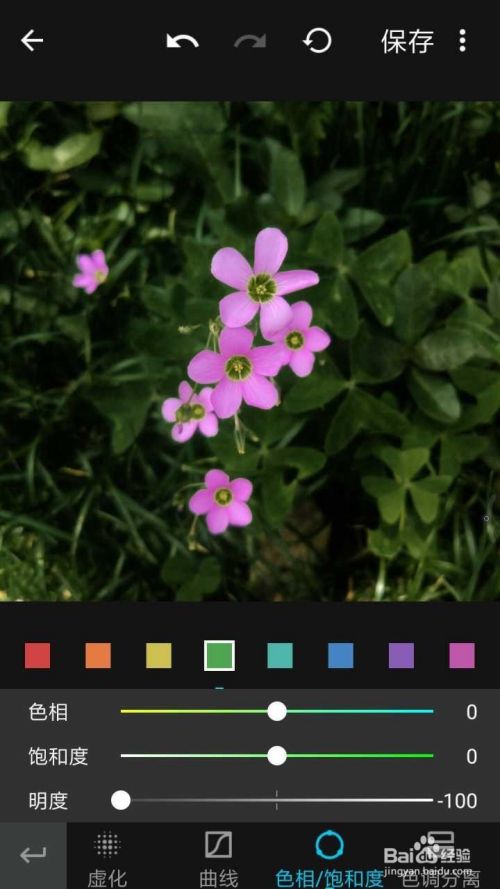 黑色背景花朵处理通用教程 百度经验