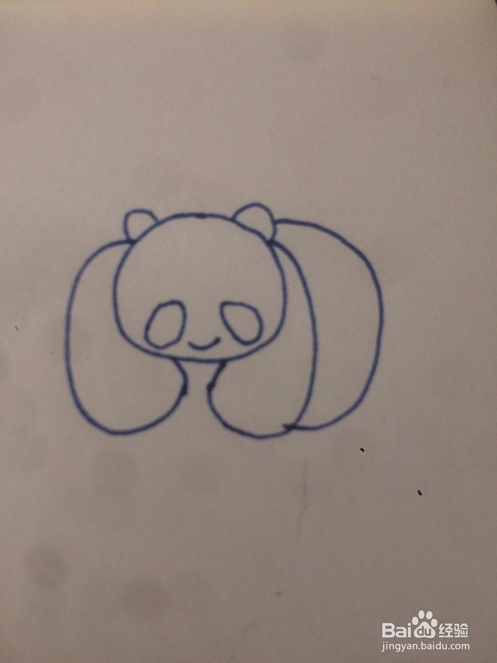 怎么教宝宝简单的画一只可爱的熊猫简笔画