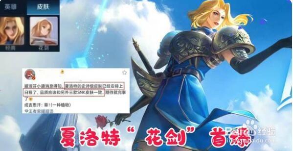 王者荣耀花剑皮肤上线时间介绍