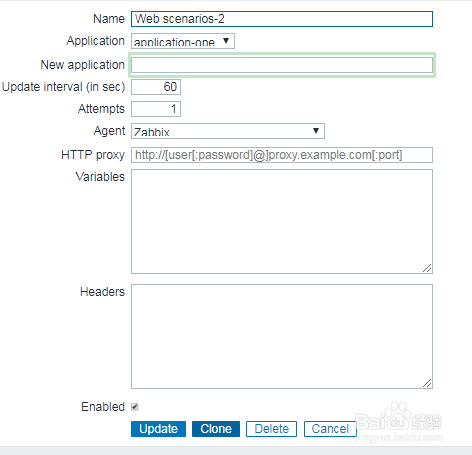 如何在zabbix的模板中克隆WEB场景？