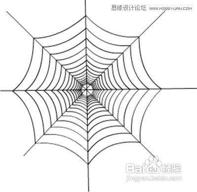 绘制逼真的蜘蛛网效果图
