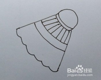 体育用品：羽毛球的简笔画法