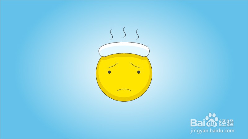 如何画Emoji感冒表情包？