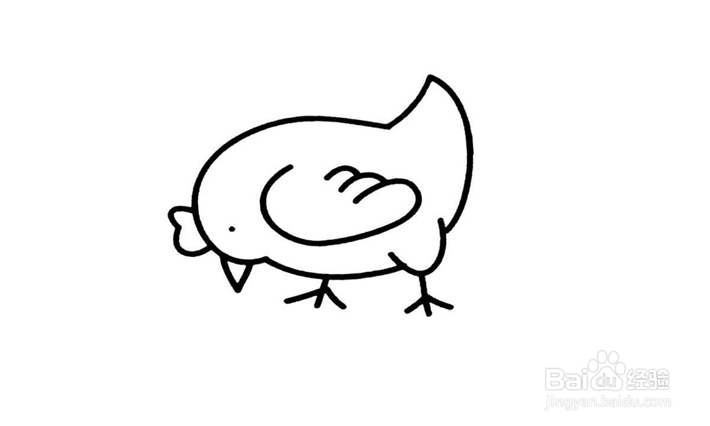 如何画出一只鸡子？