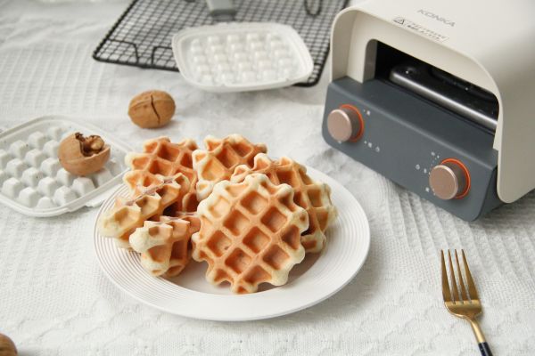 牛奶豆沙华夫饼