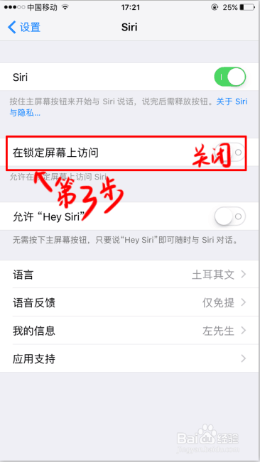 苹果手机怎么取消语音控制