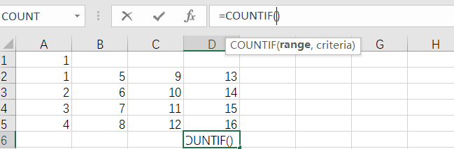 excel中如何使用countif的表达式进行统计
