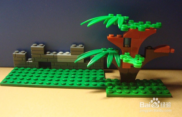 如何用积木拼装公园学习唱歌的场景